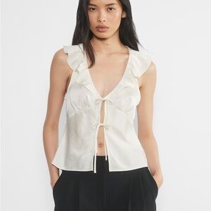 Aritzia Babaton Tonka Satin Blouse Size 2Xl